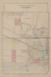 Van Wert second and third wards, Ohio 1886 Old Town Map Custom Reprint - Van Wert Co. 14