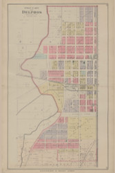 Delphos west part, Ohio 1886 Old Town Map Custom Reprint - Van Wert Co. 24