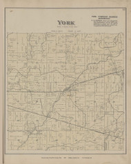 York, Ohio 1886 Old Town Map Custom Reprint - Van Wert Co. 26