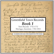 Greenfield, Massachusetts Town Records Book 1, 1752 - 1772, CDROM Old Map