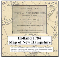 Holland Map of New Hampshire, 1784, CDROM Old Map