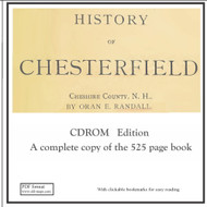 History of Chesterfield, New Hampshire, 1882, CDROM Old Map