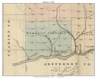 Barnett Township, Pennsylvania 1858 Old Town Map Custom Print - Forest Co.
