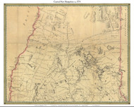 Central New Hampshire 1784 - Old Map Custom Print - Holland