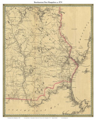 Southeastern New Hampshire 1784 - Old Map Custom Print - Holland
