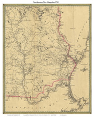Southeastern New Hampshire 1784 - Old Map Custom Print - Holland