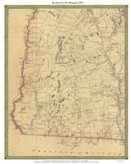 Southwestern New Hampshire 1784 - Old Map Custom Print - Holland