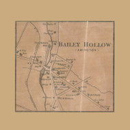 Bailey Hollow, Abington Township, Pennsylvania 1864 Old Town Map Custom Print - Luzerne Co.