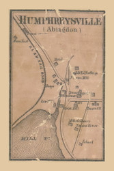 Humphreysville, Abington Township, Pennsylvania 1864 Old Town Map Custom Print - Luzerne Co.