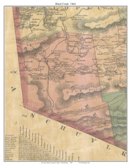 Black Creek Township, Pennsylvania 1864 Old Town Map Custom Print - Luzerne Co.