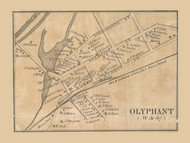 Olyphant, Blakely Township, Pennsylvania 1864 Old Town Map Custom Print - Luzerne Co.
