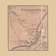 Stoddartsaville, Buck Township, Pennsylvania 1864 Old Town Map Custom Print - Luzerne Co.