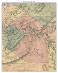 Dunmore Borough Township, Pennsylvania 1864 Old Town Map Custom Print - Luzerne Co.