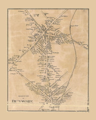 Dunmore Village, Dunmore Township, Pennsylvania 1864 Old Town Map Custom Print - Luzerne Co.