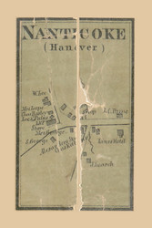 Nanticoke, Hanover Township, Pennsylvania 1864 Old Town Map Custom Print - Luzerne Co.