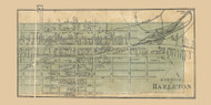 Hazleton Borough Township, Pennsylvania 1864 Old Town Map Custom Print - Luzerne Co.