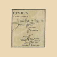 Cambra, Huntington Township, Pennsylvania 1864 Old Town Map Custom Print - Luzerne Co.