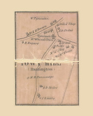 Town Hill, Huntington Township, Pennsylvania 1864 Old Town Map Custom Print - Luzerne Co.