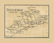 Inkerman, Jenkins Township, Pennsylvania 1864 Old Town Map Custom Print - Luzerne Co.