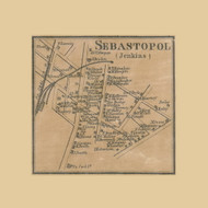 Sebastopol, Jenkins Township, Pennsylvania 1864 Old Town Map Custom Print - Luzerne Co.