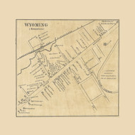 Wyoming, Kingston Township, Pennsylvania 1864 Old Town Map Custom Print - Luzerne Co.