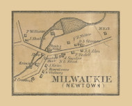 Milwaukie, Newtown Township, Pennsylvania 1864 Old Town Map Custom Print - Luzerne Co.