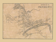 Providence Borough Township, Pennsylvania 1864 Old Town Map Custom Print - Luzerne Co.