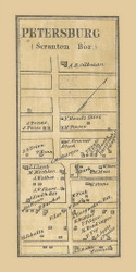 Petersburg, Scranton Borough Township, Pennsylvania 1864 Old Town Map Custom Print - Luzerne Co.