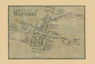 Waverly Borough Township, Pennsylvania 1864 Old Town Map Custom Print - Luzerne Co.