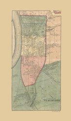 Wilkes-Barre Borough Township, Pennsylvania 1864 Old Town Map Custom Print - Luzerne Co.
