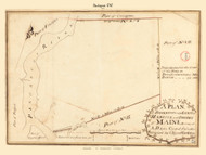 Bucksport, Maine 1787 Old Town Map Reprint - Roads Place Names  Massachusetts Archives