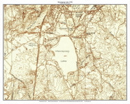 Lake Massapoag 1936 - Custom USGS Old Topo Map - Massachusetts 7x7 Custom - Lakes Not Quabbin