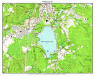Lake Massapoag 1964 - Custom USGS Old Topo Map - Massachusetts 7x7 Custom - Lakes Not Quabbin