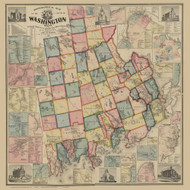 Washington County Maine 1861 LC - Old Map Reprint