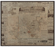 Lake Minnetonka Minnesota 1879 Cooley - Old Map Reprint