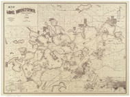 Lake Minnetonka Minnesota 1896 Cooley - Old Map Reprint