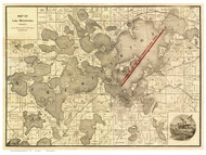 Lake Minnetonka Minnesota 1896 Dimond - Old Map Reprint