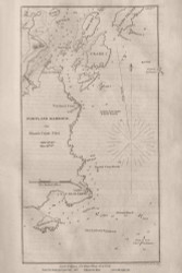 Portland Harbour, 1837 American Coast Pilot - USA Regionals