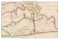 Southampton & East Hampton Center, New York 1858 Old Town Map Custom Print - Suffolk Co.