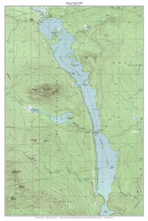 Moxie Pond 1988 - Custom USGS Old Topo Map - Maine Small Lakes
