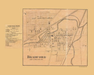 Bradford Village, Pennsylvania 1871 Old Town Map Custom Print - McKean Co.