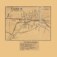 Ceres Village, Pennsylvania 1871 Old Town Map Custom Print - McKean Co.