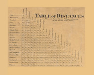 Table of Distances in McKean County, Pennsylvania 1871 Old Town Map Custom Print - McKean Co.