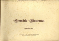 Title of "25 Views" Picture Booklet , Greenfield Massachusetts 1881 - Greenfield Illustrated 25 Views 1881 Reprint