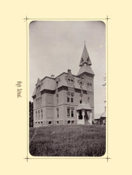 High School, Greenfield Massachusetts 1881 - Greenfield Illustrated 25 Views 1881 Reprint