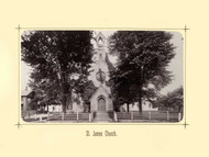 St. James Church, Greenfield Massachusetts 1881 - Greenfield Illustrated 25 Views 1881 Reprint