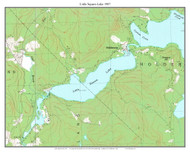 Little Squam Lake 1987 - Custom USGS Old Topo Map - New Hampshire