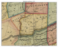 Bethlehem and Hanover Townships, Pennsylvania 1851 Old Town Map Custom Print - Northampton Co.