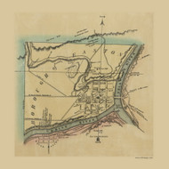 Easton Borough, Pennsylvania 1851 Old Town Map Custom Print - Northampton Co.