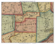 Upper Nazareth and Lower Nazareth Townships, Pennsylvania 1851 Old Town Map Custom Print - Northampton Co.
